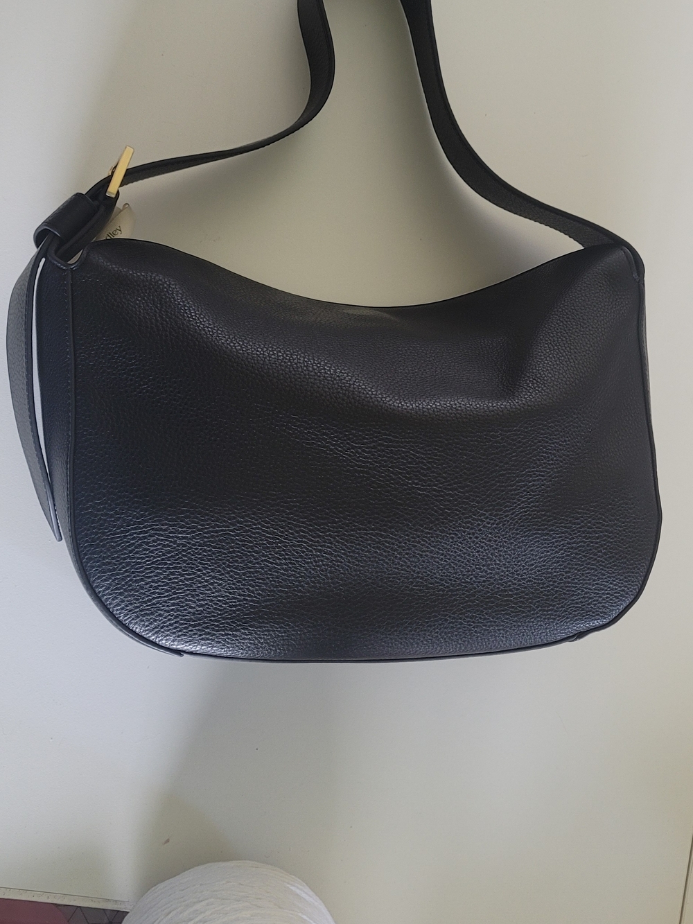 Vera Bradely Black Leather Shoulder Bag - Classic Minimalist Style